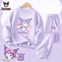 Baby Girl Clothes Set Autumn Kid Kunomi Sweatshirts Pullover Sweet Top & Pants 2pcs Suit Children Fashion Tracksuits Outfits Good Vibrations