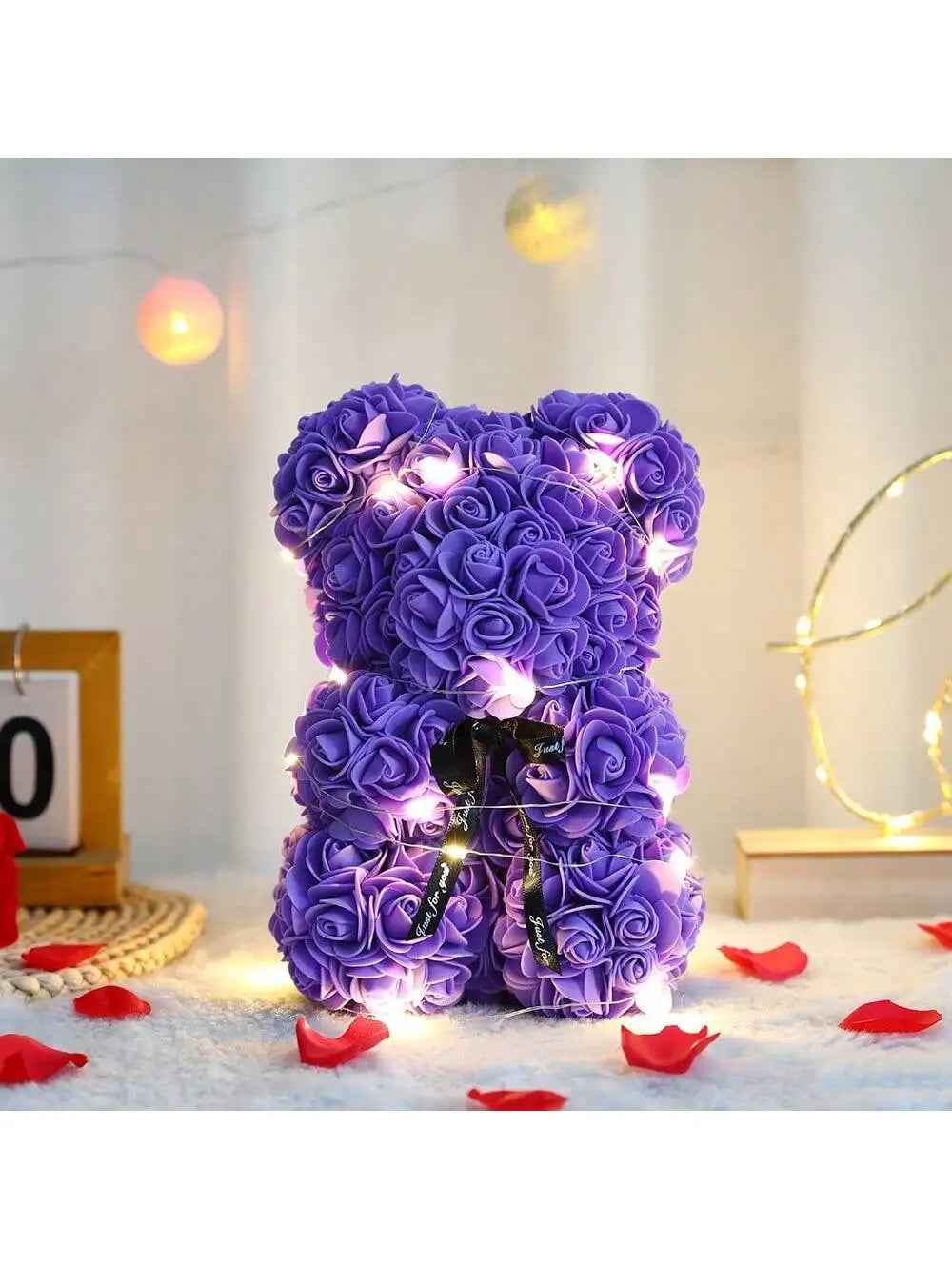 Rose Teddy Bear Artificial Flower Anniversary Valentines Day Birthday Gift Mothers Day Mom Gifts Girlfriend Birthday Gifts Women Good Vibrations