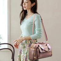 Luxury Designer Purse and Handbag Fashion High Quality Women's Shoulder Bag Large Capacity Soft Leather Locomotive Crossbody Bag Good Vibrations