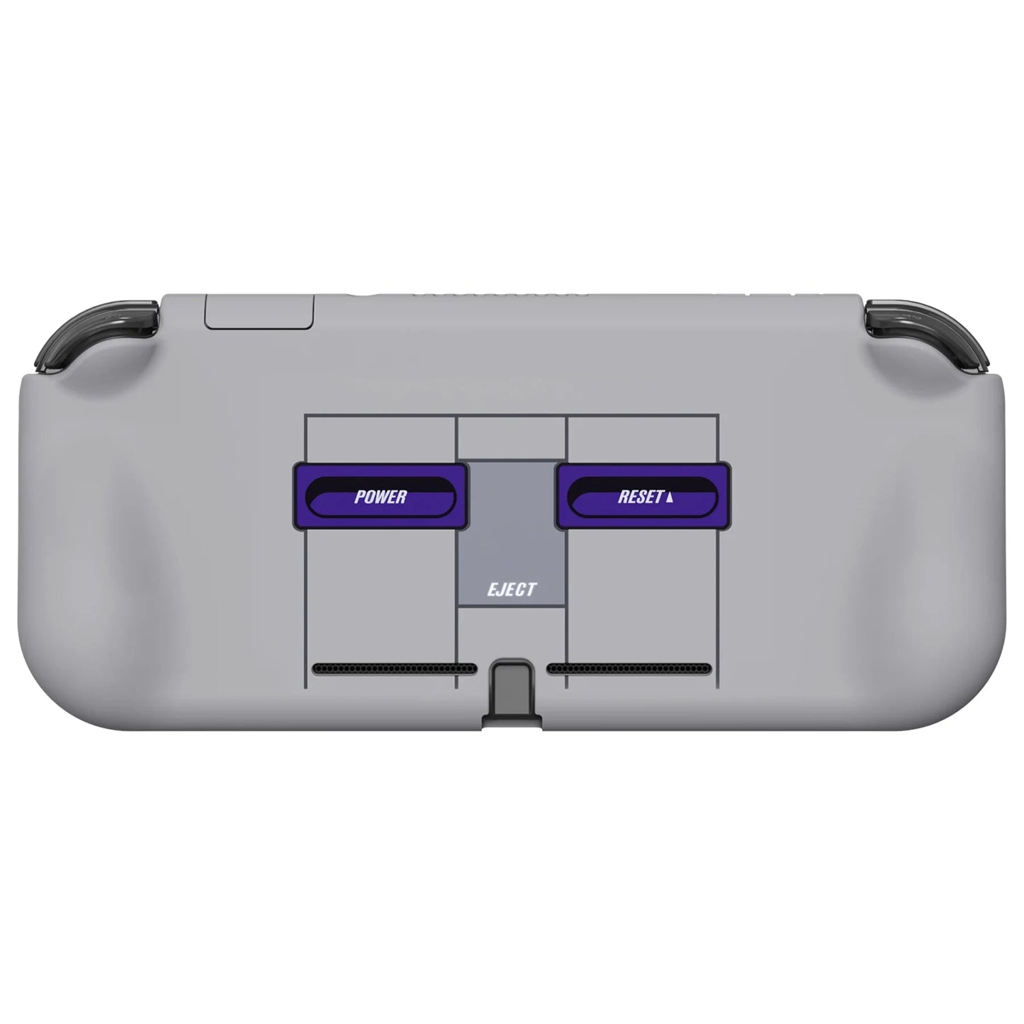 PlayVital ZealProtect Ergonomic Protective Case for NS Switch Lite W/Screen Protector & Thumb Grips - Classics SNES Style Good Vibrations