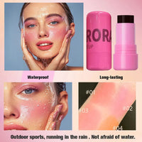 Jelly Blush Lip Gloss Stick for Lazy People to Contour, Even Skin Tone, Brighten and Color, Easy to Apply for Both Lips and Face Good Vibrations