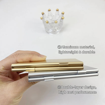 Ultra-Thin Aluminum Dual-Layer Magnetic box DIY Compact - Refillable Case for Eyeshadow & Blush Good Vibrations