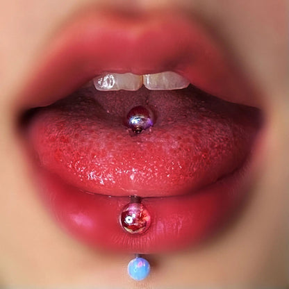 Tongue Nail Fashion Acrylic Tongue Ring Piercing Ear Nipple Rings Wear Lip Retro Stud Earring Puncture Jewelry Good Vibrations