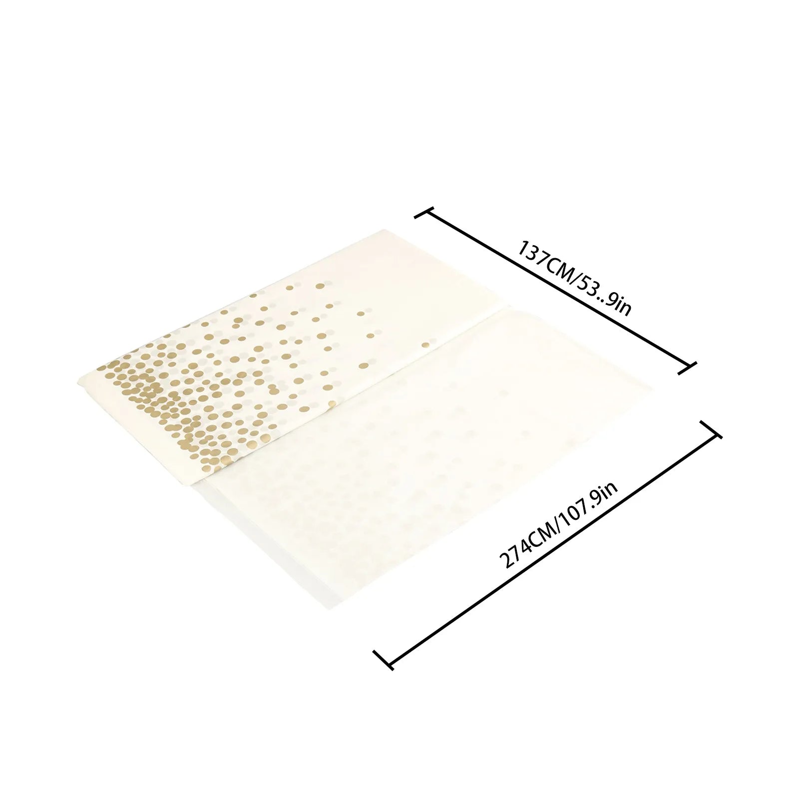 Plastic Disposable Tablecloth Rectangle Party Table Cover Gold Dot Waterproof Table Cloth for Wedding Birthday Party Decor Good Vibrations