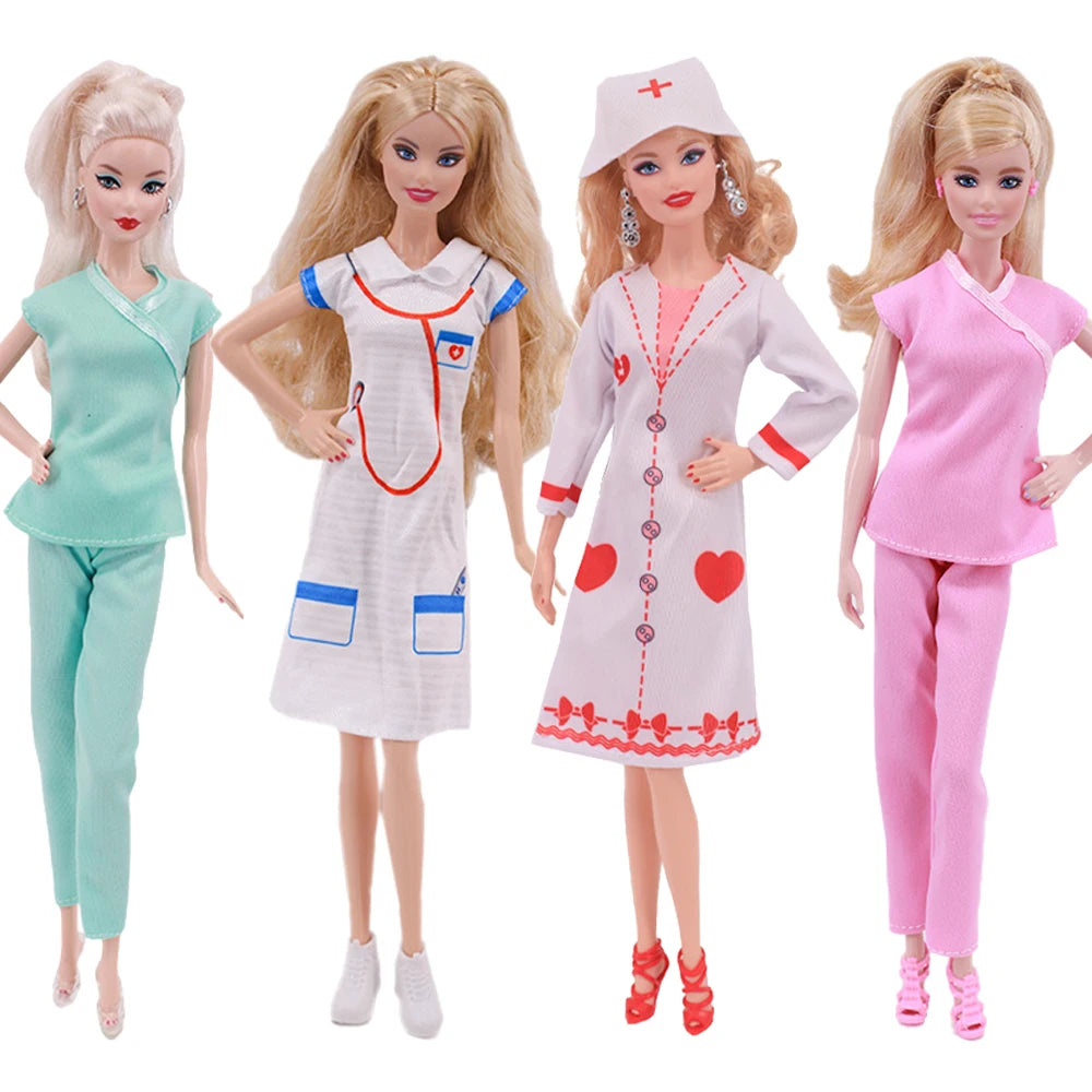 Doctor Nurse Clothing Set And Doll Accessories For 30 CM babi Doll,Toys For Girls,Birthday Gift,Christmas Present Good Vibrations