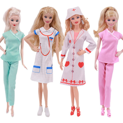 Doctor Nurse Clothing Set And Doll Accessories For 30 CM babi Doll,Toys For Girls,Birthday Gift,Christmas Present Good Vibrations
