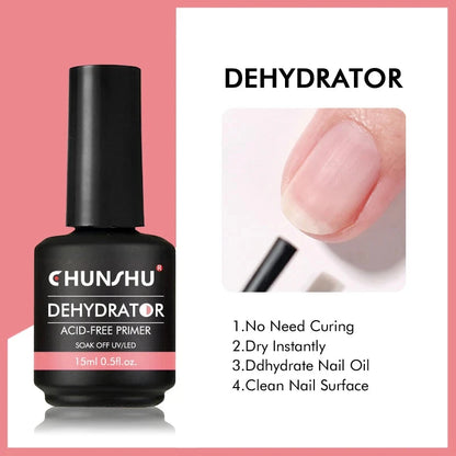 CHUNSHU 6 IN 1 Extension UV Gel Polish In A bottle Builder Nail Gel Rubber Base Coat Semi Permanent Nails Art Self-leveling 15ML Good Vibrations