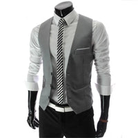 2023 New Arrival Dress Vests For Men Slim Fit Mens Suit Vest Male Waistcoat Gilet Homme Casual Sleeveless Formal Business Jacket Good Vibrations