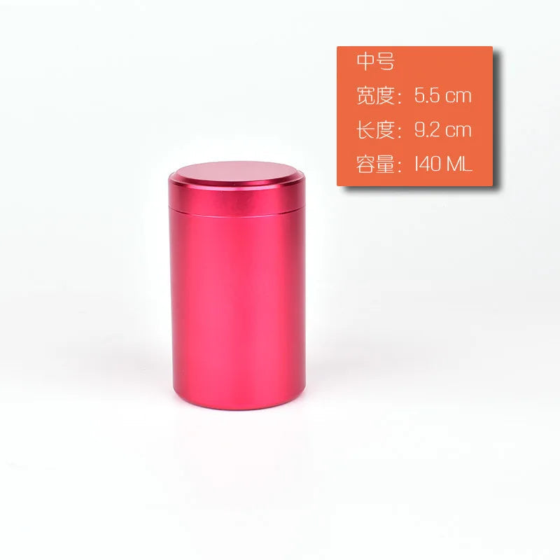 New Airtight Smell Proof Container Quality Stainless Steel Mini Tea Cans Herb Stash Jar Tea Coffee Storage Box Tea Caddies Box Good Vibrations Adult Super Store