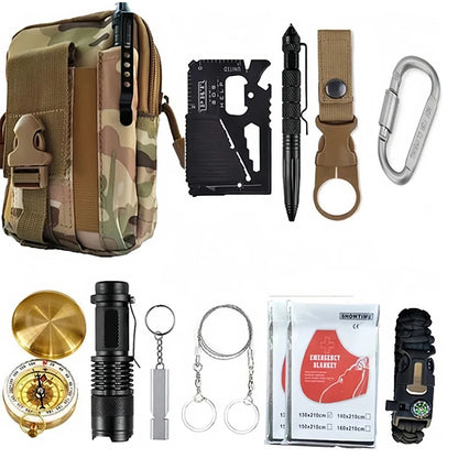 Outdoor Adventure Survival Kit SOS Emergency First Aid Kit Camping Equipments Medical Bag Self-defense EDC Pouch ifak Good Vibrations