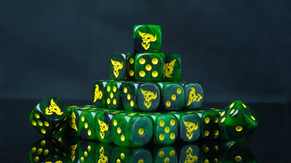 Orc Dice  - The Green Legion, 20 Dices,  Wargame Accessories Good Vibrations