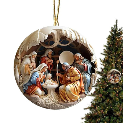 Christmas Tree Pendant Jesus Christ Hanging Ornaments Christmas Tree Ornament Christian Gifts Exquisite Xmas Ornaments Good Vibrations