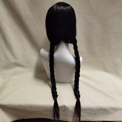 Girls Princess Cosplay Wigs Birthday Gift Wednesday Barbi Little Mermaid Hair Braid Wigs Kids Halloween Party Accessorie Good Vibrations
