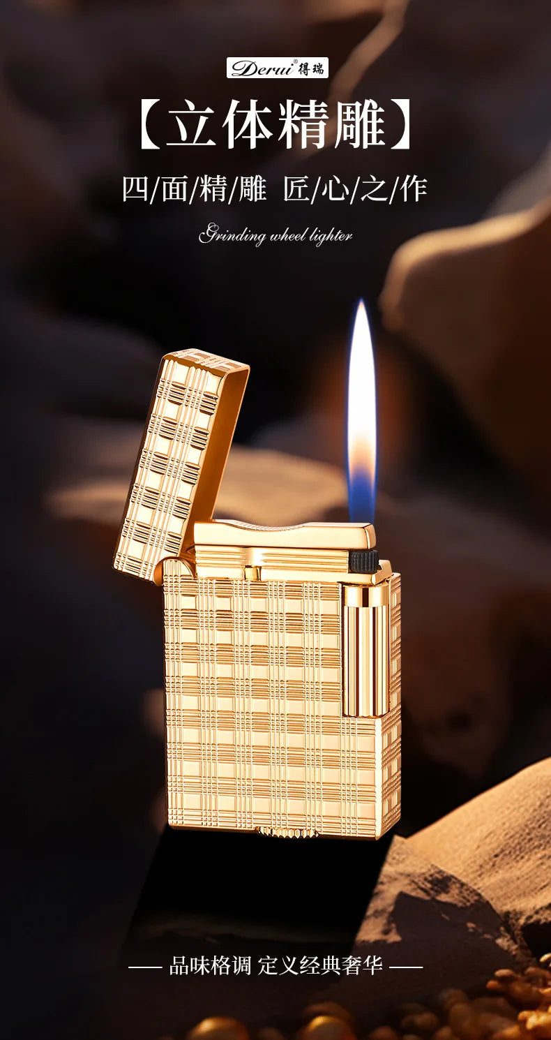 Metal Stripe Loud Lighter Unusual Lighters Cigarette Lighter Creative Wheel Lighter Butane Gas Lighter Open Fire Square Lighter Good Vibrations Adult Super Store