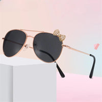 Kids Cute Sunglasses Metal Frame Children Sun Glasses Fashion Girls Outdoor Cycling Goggles Party Eyewear Photography Supplies Good Vibrations