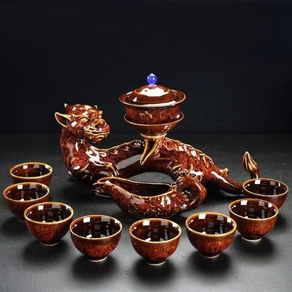 Porcelain Gaiwan Chinese Tea Set Complete Set Puer Chinese Portable Tea Set Luxury Vintage  Tea Ceremony Good Vibrations