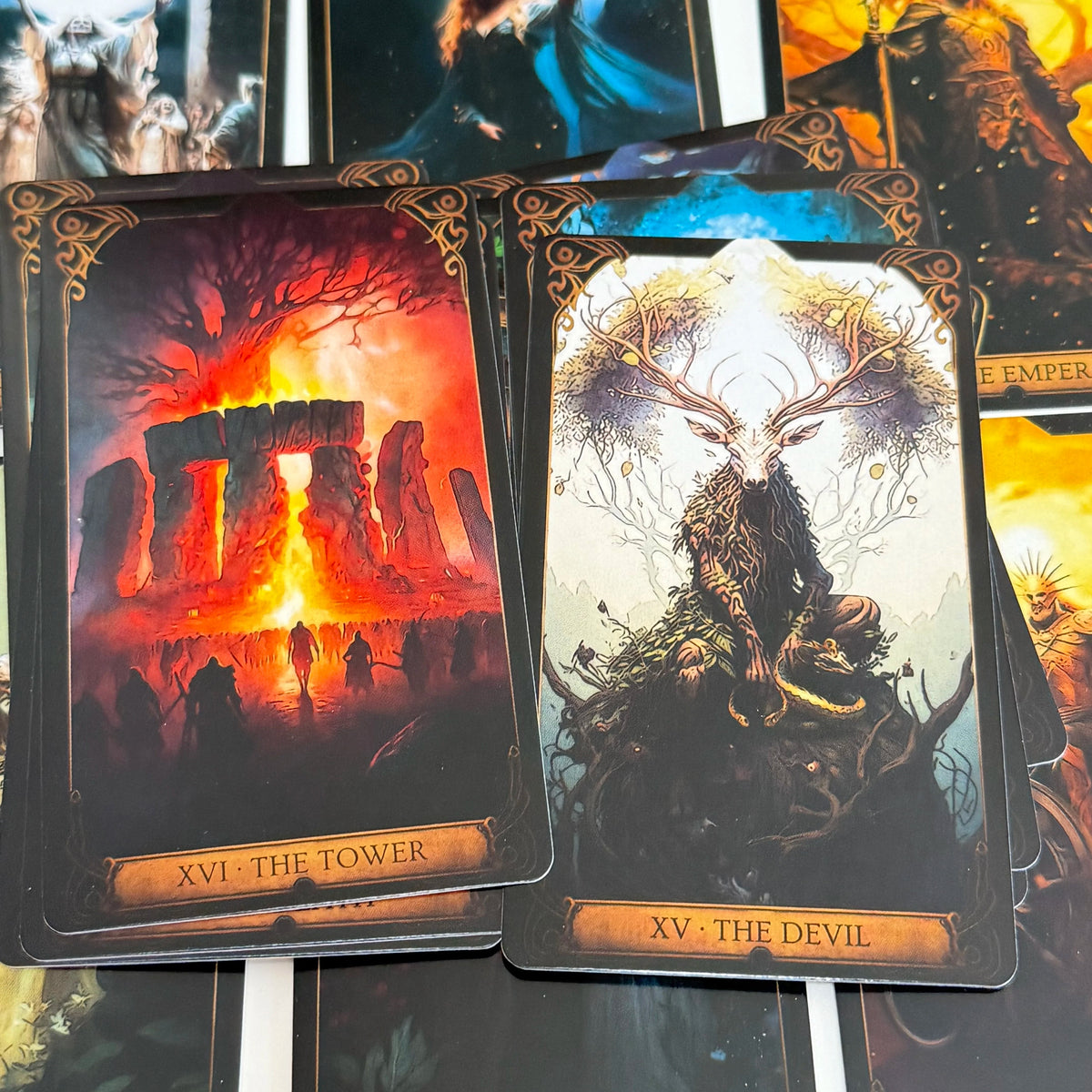 Druidic Tarot Cards 78pcs English Version Mysterious Divination Tarot Deck Board Game Good Vibrations