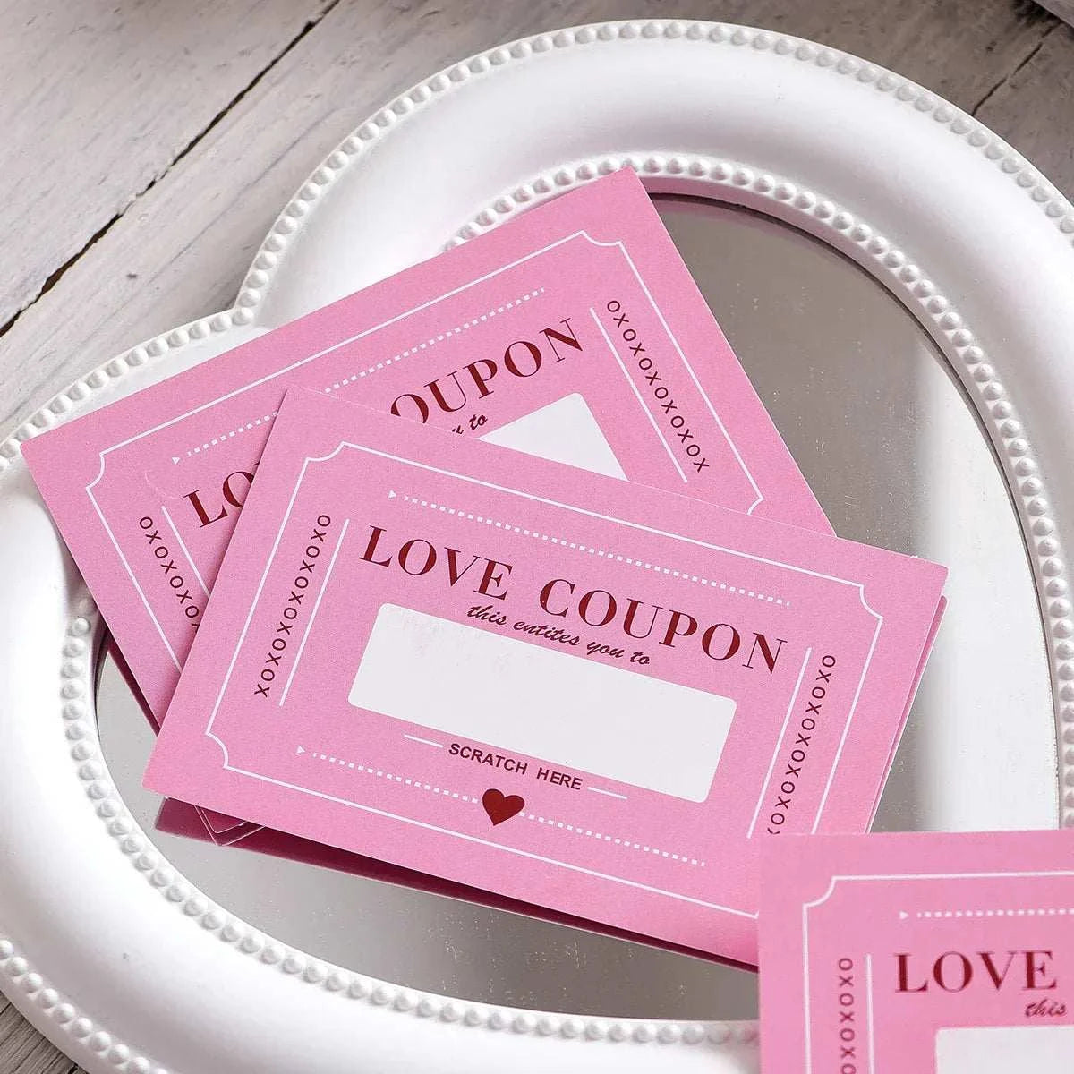 Scratch-Off Love Coupons, 10 Pieces, DIY Valentine