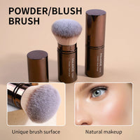 MAANGE 1PCS Retractable Foundation Makeup Brush Soft Fluffy Blusher Powder Concealer Makeup Brush Portable Cosmetic Makeup Tools Good Vibrations