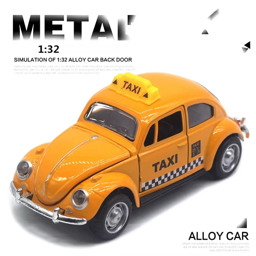 1:32 Vintage Die-Cast Racing Car Toy,High-Quality Metal Alloy, Manual Pull-Back, Suitable for Ages 3+,Collectible Classical Car Good Vibrations