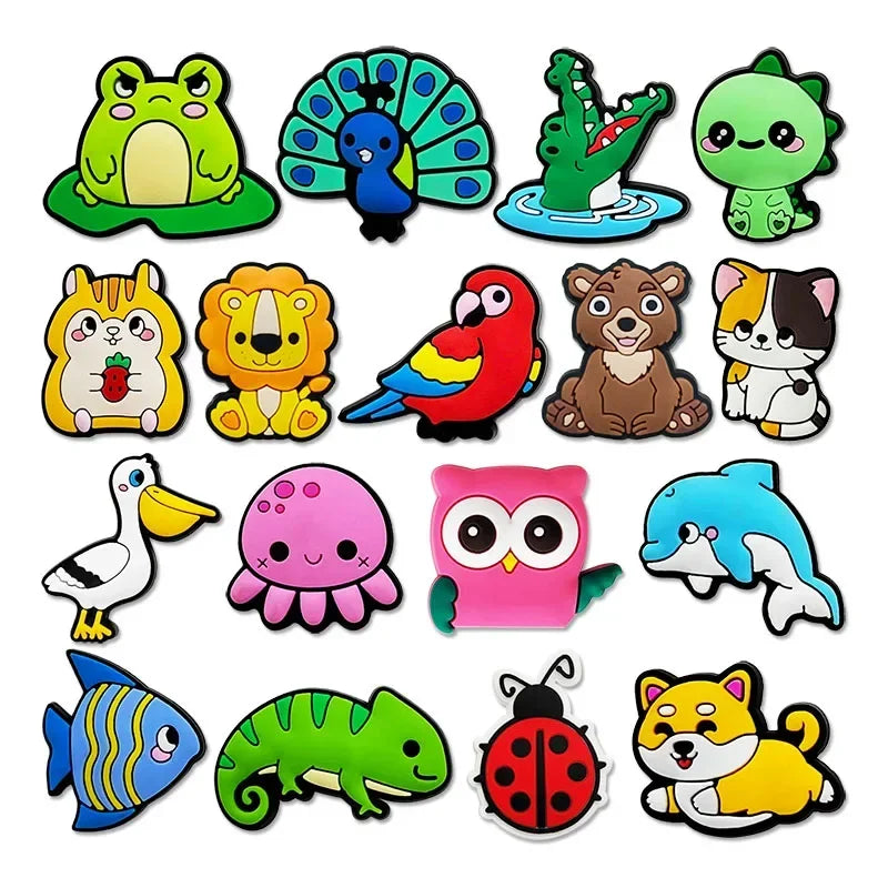 Shoe Charms for Crocs Accessories
 Animal Shoes Charm for Croc Decorations Pins Men Accessory Jeans Woman Clogs Clips Badges Good Vibrations
