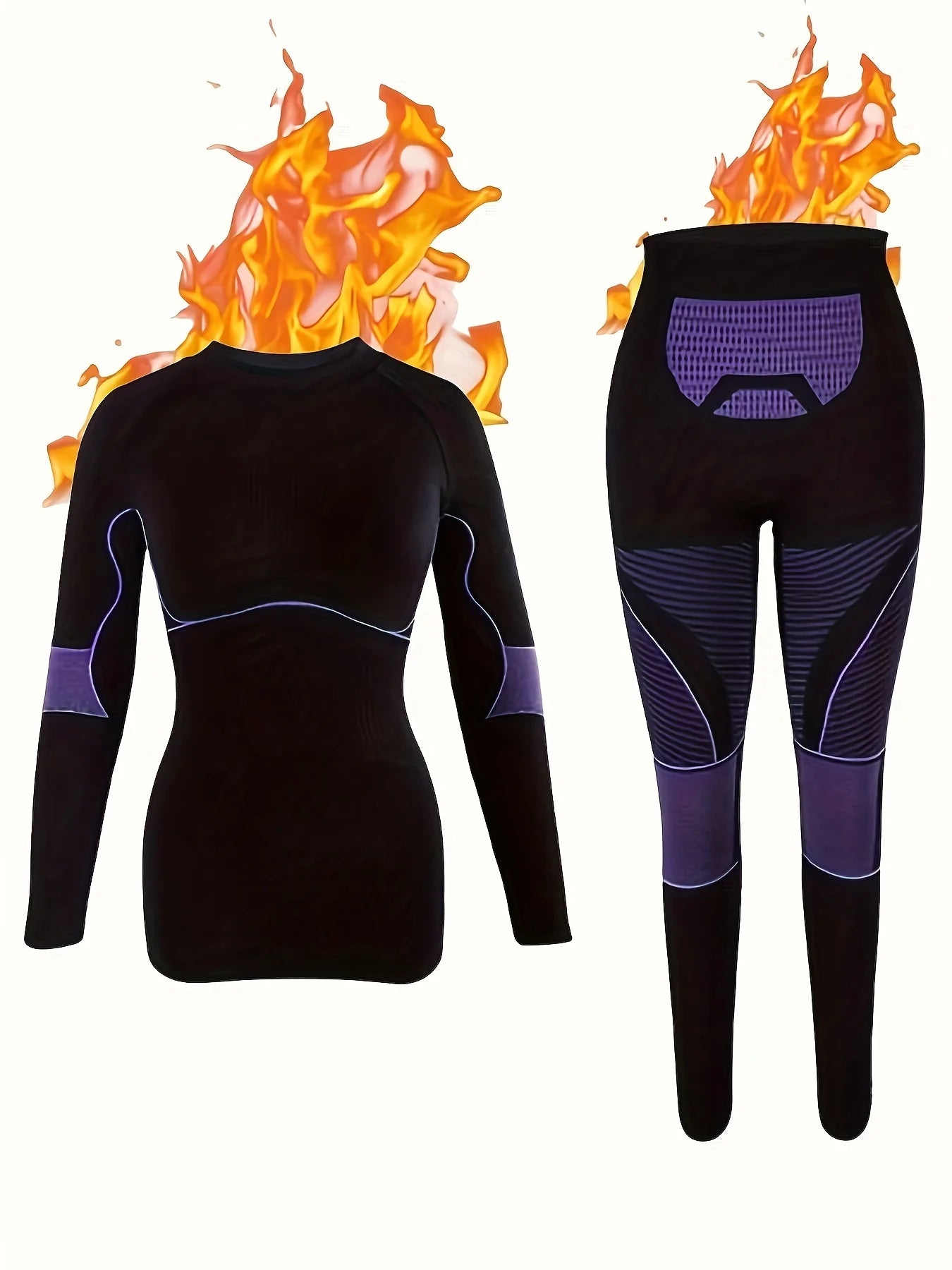 Womens Thermal Underwear Sets Womens Long Johns Underwear Thermal Wear for Women Thermal Set Winter Good Vibrations