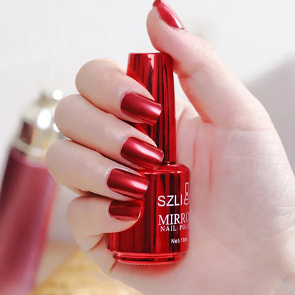 Mirror Effect Metallic Nail Polish Purple Rose Gold Silver  Nail Art Polish for Nails Manicure Lacquer Decoration Good Vibrations