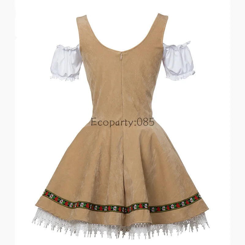 Male Woman Oktoberfest Costume Traditional Couple German Bavarian Beer Outfit Cosplay Halloween Carnival Festival Party Clothes Good Vibrations