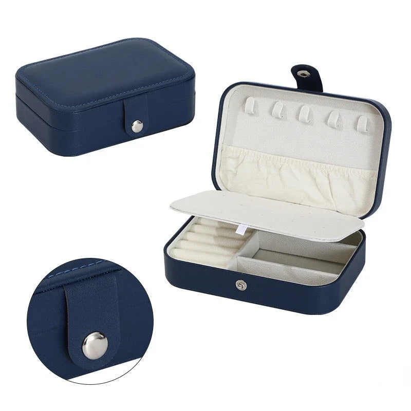 2024 Portable Jewelry Box Jewelry Organizer Display Travel Jewelry Case Boxes Button Leather Storage Zipper Jewelers Good Vibrations