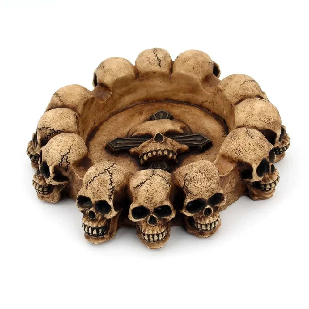 Creative Round Skull Ashtray, Home Decor Craft, Smoking Accessories Good Vibrations Adult Super Store