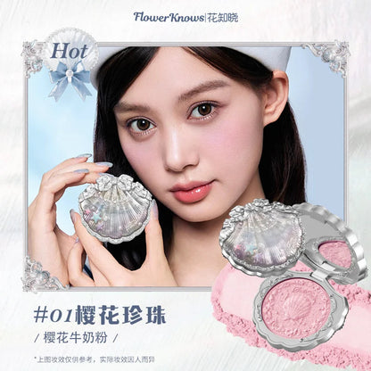 Flower Knows Shell's Jewel Collection Blush Matte Cheek Blusher Powder Pigmented Baked Natural Highly Lightweight Smooth Finish Good Vibrations