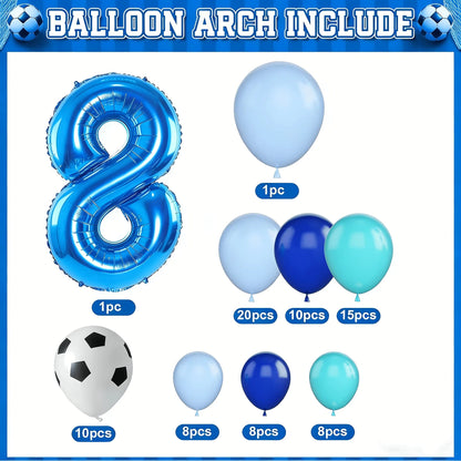 6th/7th/8th/9th/10th/11th Birthday Soccer Party Decoration for Boys, Soccer Birthday Balloons Arch with Royal Blue Teal Light Bl Good Vibrations