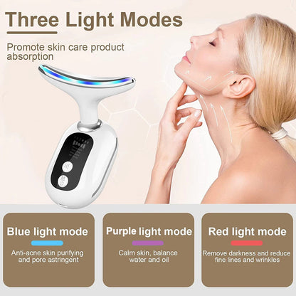 Facial Massager EMS Facial Microcurrent Neck Face Lifting Massager Red Light Therapy Anti-aging Massager Skin Tightening Device Good Vibrations
