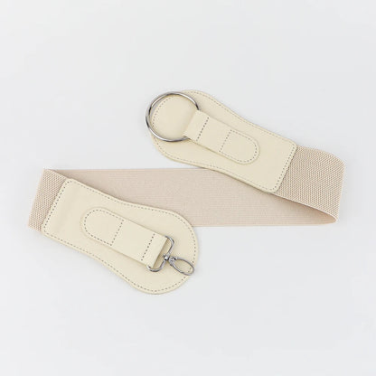 Luxury ladies wide belt elastic vintage buckle leather wide fashion wild pin buckle women's belt waist seal belt Good Vibrations