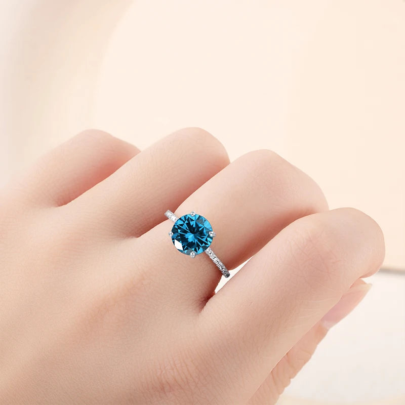 Gica Gema 3.0Ct  Real Solid 925 Sterling Silver Ring Fashion Women Gift 5A Zircon Jewelry Brand Wedding Engagement Silver Rings Good Vibrations