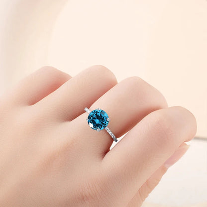 Gica Gema 3.0Ct  Real Solid 925 Sterling Silver Ring Fashion Women Gift 5A Zircon Jewelry Brand Wedding Engagement Silver Rings Good Vibrations