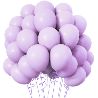 Pastel Purple Latex Party Balloons 120 Pack 12 Inch Round Helium Lavender Light Purple Lilac Balloons for Wedding Baby Shower