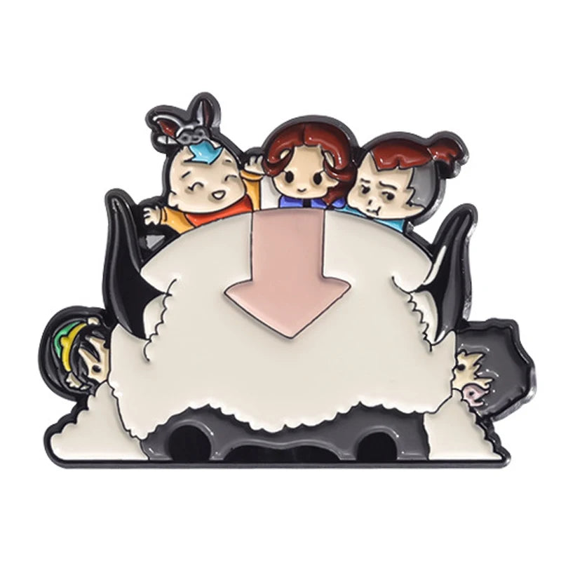 Cartoon Avatar Appa Enamel Pin Cute Badges on Backpack Brooches For Women Lapel Pin Clothing Jewelry Cosplay Accessories Gifts Good Vibrations