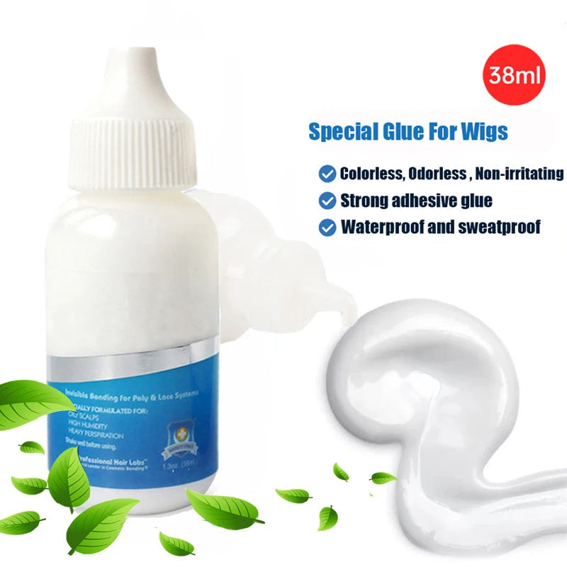 Wig Adhesive Waterproof Lace Glue Invisible Hair Bonding Glue For Toupee Frontal Closure Hair Replacement Adhesive Ghost+Remover Good Vibrations