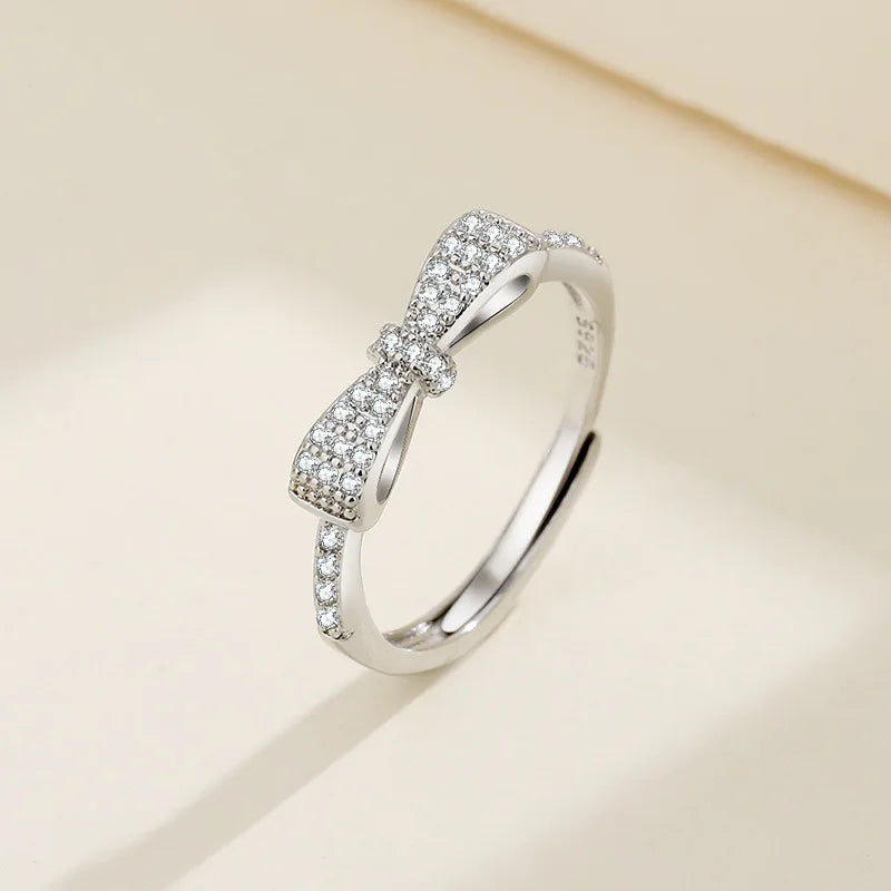 925 Sterling Silver Ring Hot AAA Zircon adjustable Size Engagement Rings For Women Wedding Ring Party Fashion Nice Jewelry Gift Good Vibrations