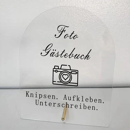 Wedding Photo Guestbook Acrylic Sign Showcases photo guestbook SNAP IT. STICK IT. SIGN IT. for Weddings Events Parties Good Vibrations