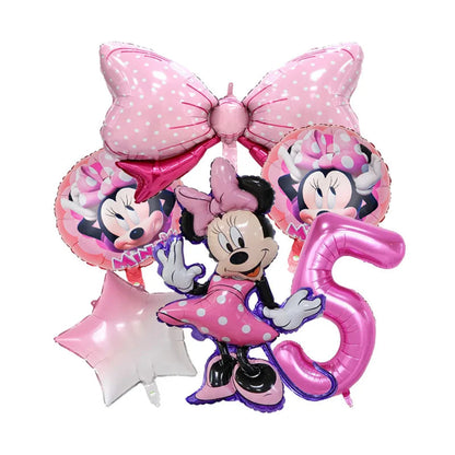 Disney Pink Minnie Mouse One Year Old Birthday Party Supplies Cup Plate Kids Girl Birthday Party Decor Disposable Tableware Set Good Vibrations