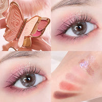 Butterfly Eye Shadow Six Color Eyeshadow Palette Easy to Color Glitter Matte Makeup Make-up For Women Korean Cosmetics Makeup Good Vibrations