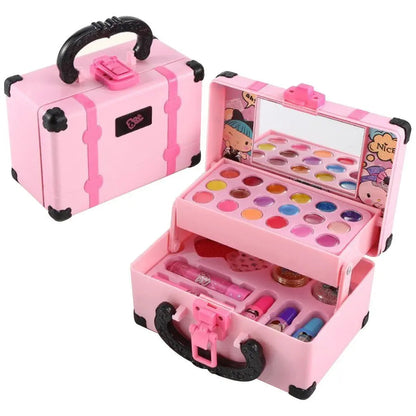 Children Makeup Cosmetics Pretend Playing Box Princess Make Up Girl Toy Play Set Lipstick Eye Shadow Safety Nontoxic Kit Toy Kid Good Vibrations