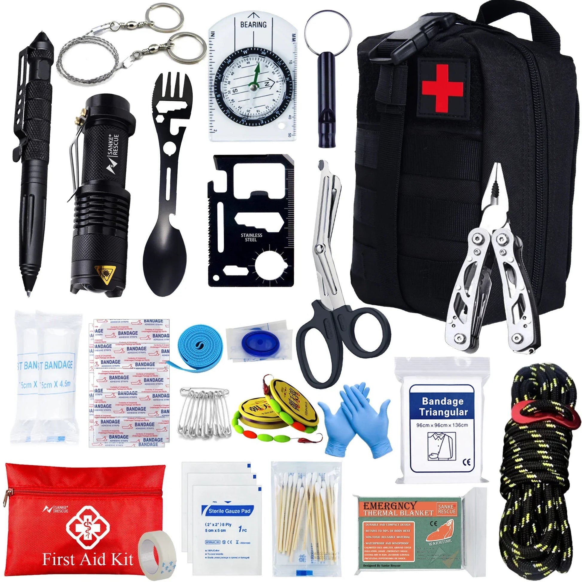 Survival First Aid Kit Survival Full Set Molle Outdoor Gear Emergency Kits Trauma Bag Camping Hiking IFAK Adventures Bag Good Vibrations