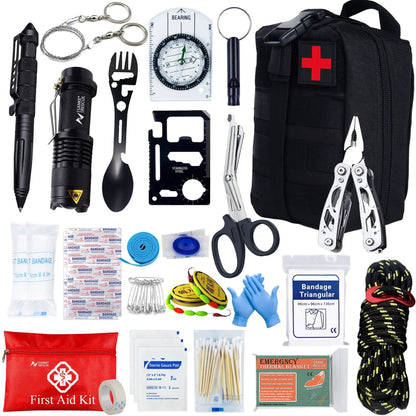 Survival First Aid Kit Survival Full Set Molle Outdoor Gear Emergency Kits Trauma Bag Camping Hiking IFAK Adventures Bag Good Vibrations