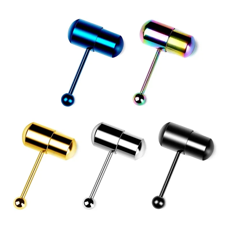 Stainless Steel Vibrating Tongue Ring Barbell Tongue Piercing Jewelry Tongue Body Piercing Barbell Tongue Rings Wholesale Good Vibrations