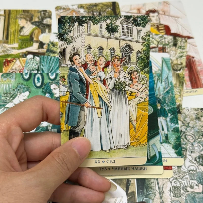 ТАРО ДЖЕЙН ОСТИН 78Pcs tarot cards Russian version Romance Divination Deck for Literature Lovers Good Vibrations