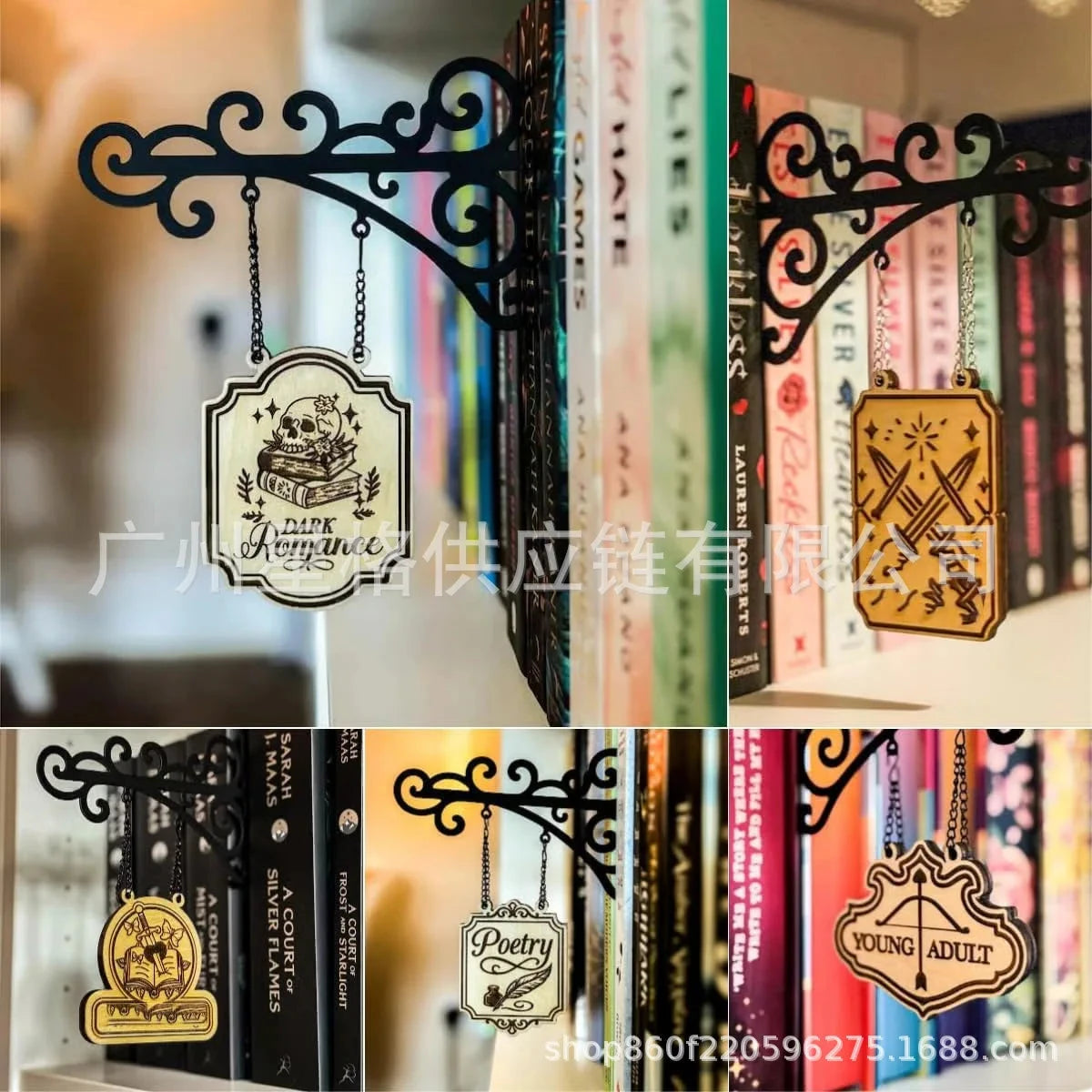 Book Nook Tavern Signs Book Page Divider Bookmark for Library Reading Organizer Creative Literary Decor Gift Good Vibrations
