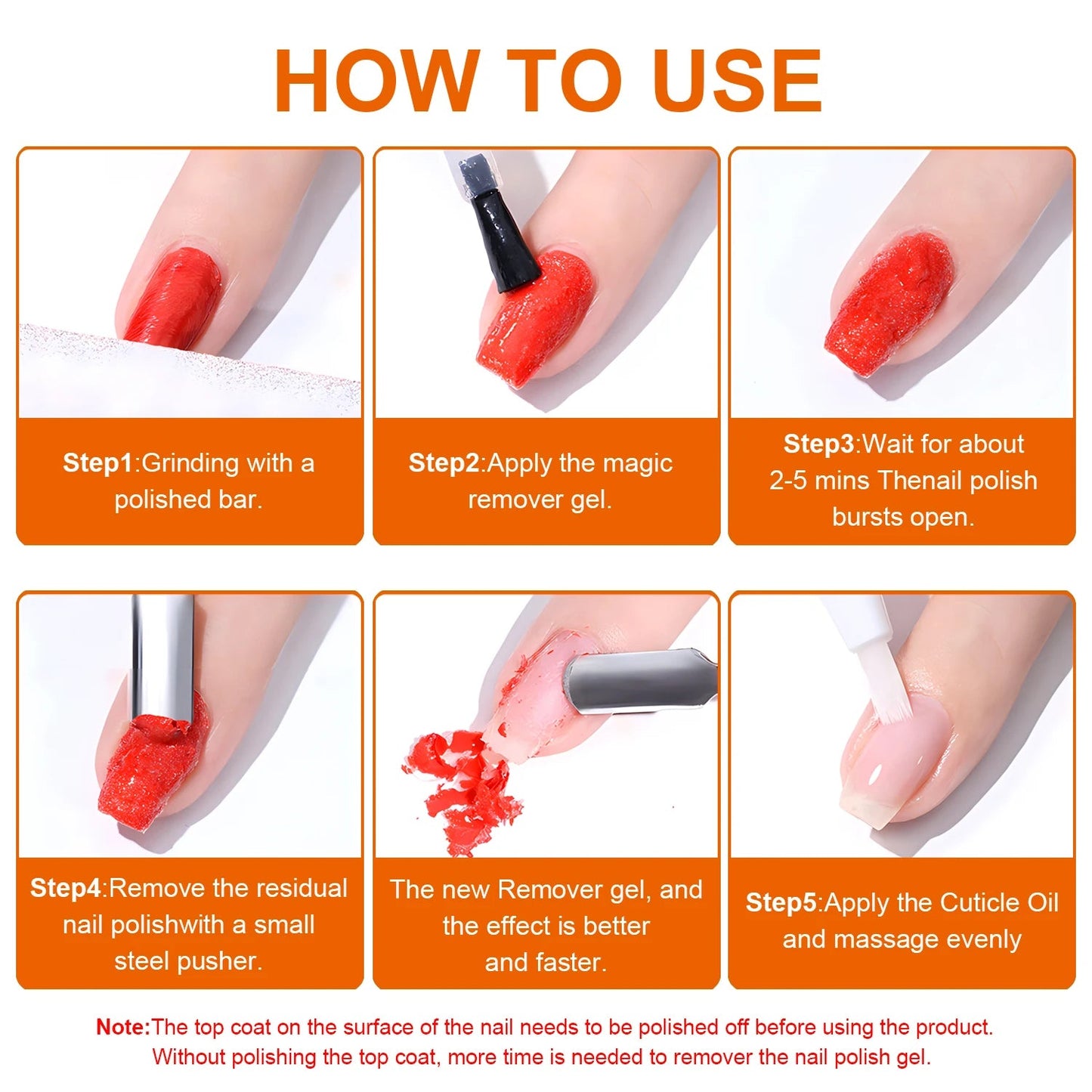 Gel Nail Polish Remover, Quick & Easy Polish Remover In 2-3 Minutes, No Need Soaking Or Wrapping - 0.51oz Good Vibrations